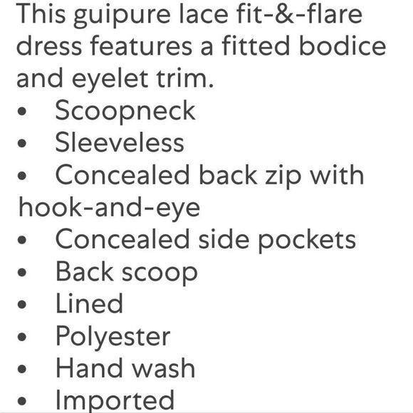 New Sau Lee navy lace fit & flare dress size 8 - Picture 8 of 8